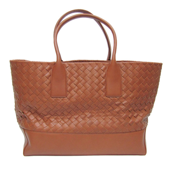 Bottega Veneta Handbags - BOTTEGA VENETA Intrecciato Leather Tote Bag Red Brown